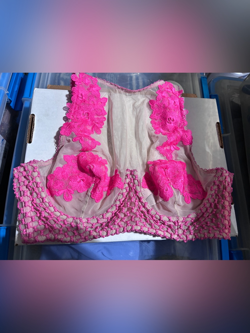 Victoria's Secret Lace Trim Bra, dream angels collection, size 34C